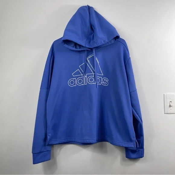 Adidas Womens Real Lilac Team Issue Pullover Hoodie Sweatshirt size XL - Picture 2 of 7